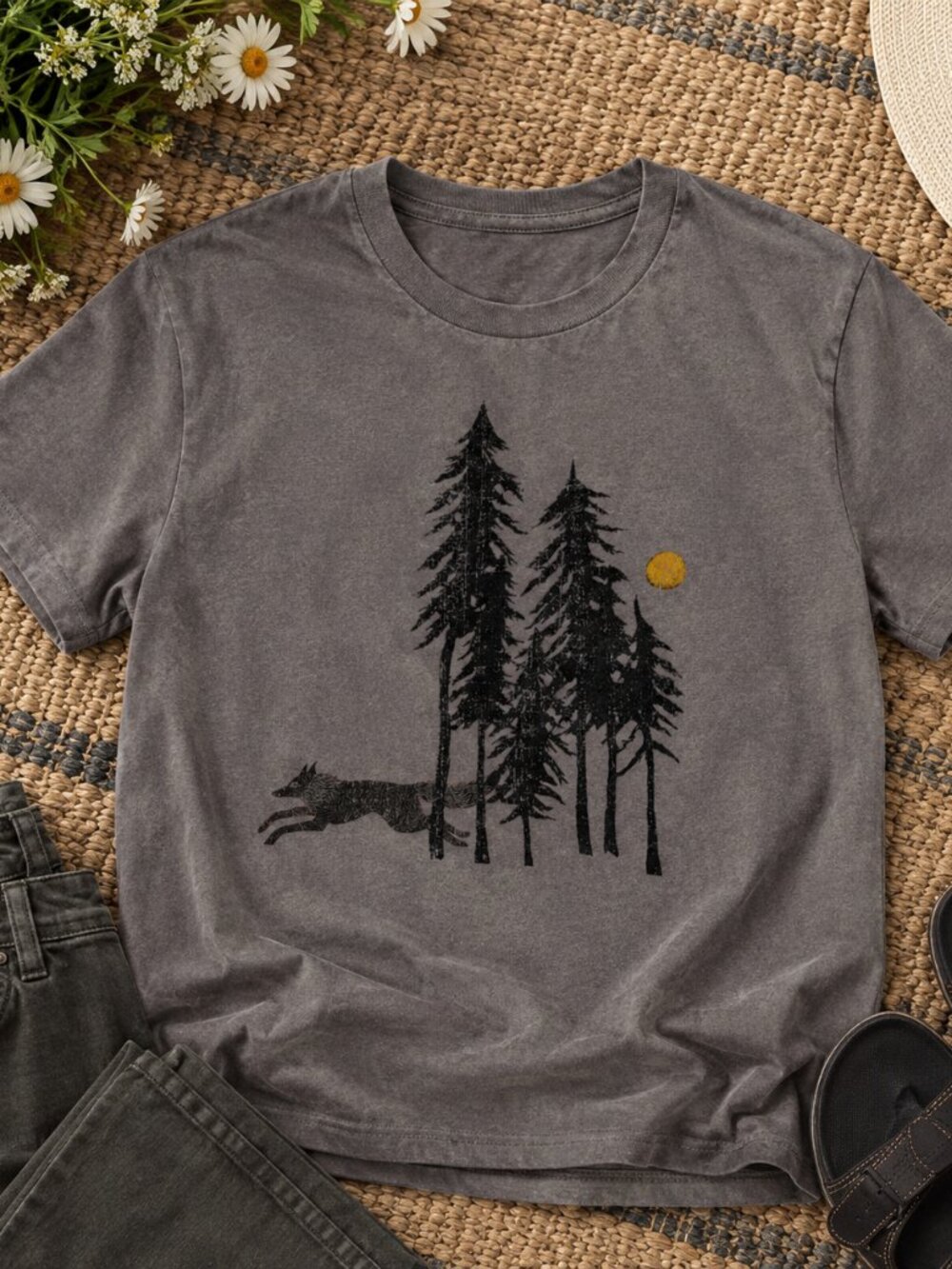 Wolf Run Graphic Tee | Wolf Nature T-Shirt | Camping & Hiking Shirt